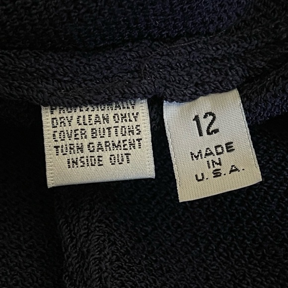 St. John collection Layered wool knit blue gold blazer/coat size 12 - Picture 9 of 16